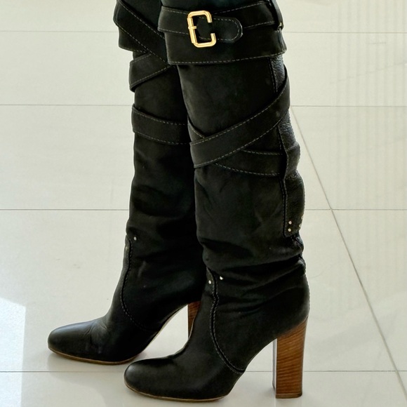 CHLOE Knee High Black Boots - Picture 7 of 11
